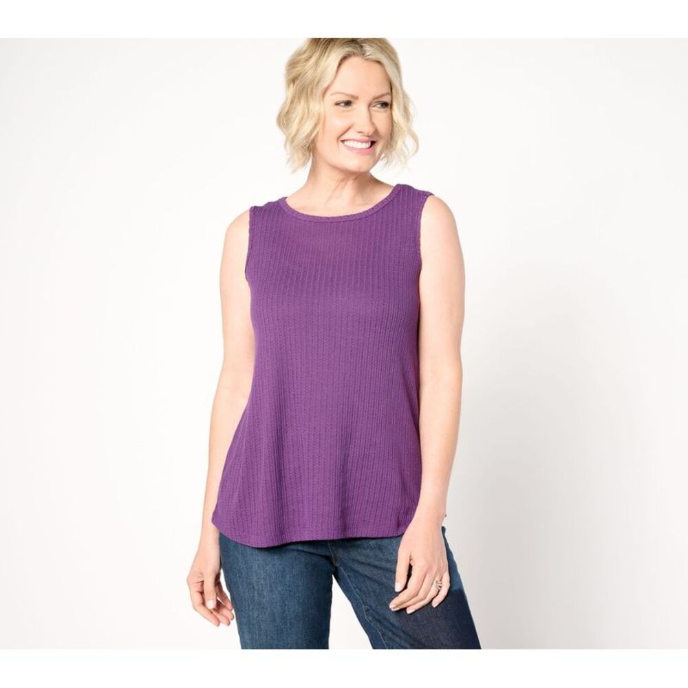 SUNNYLiFE Women's Top Sz 2XS (XXS) Crewneck Shirtail Tank Multi-colored